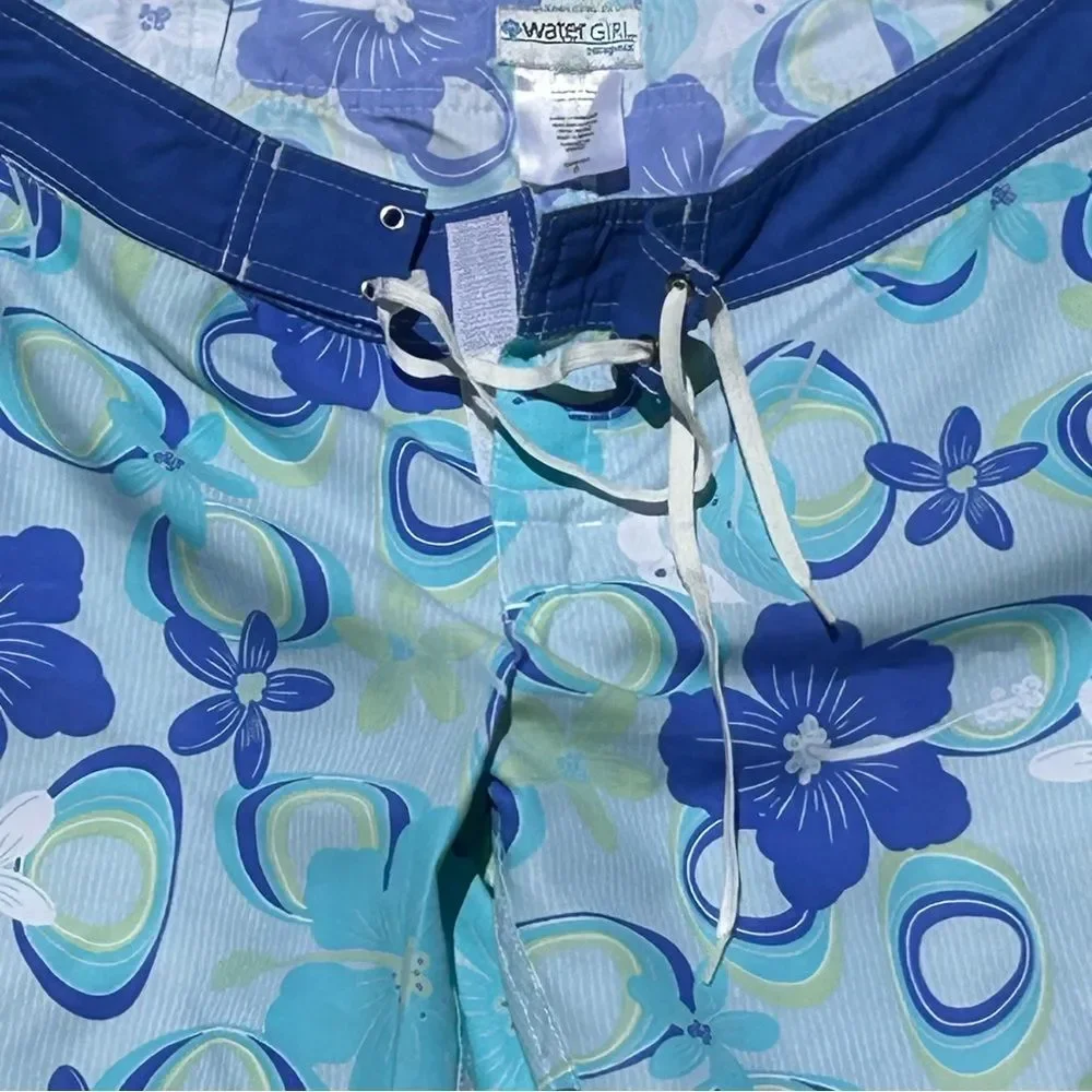 Patagonia Women’s Blue Floral Swim Capri Surf Board Pants Tropical Hawaiian 6 - Picture 4 of 7